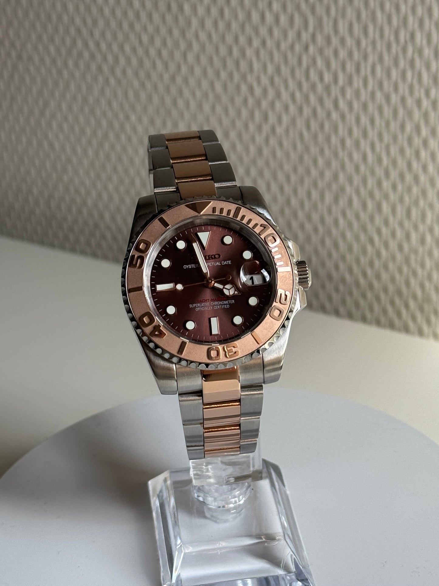 Seikomariner duo tone rose goud yacht master