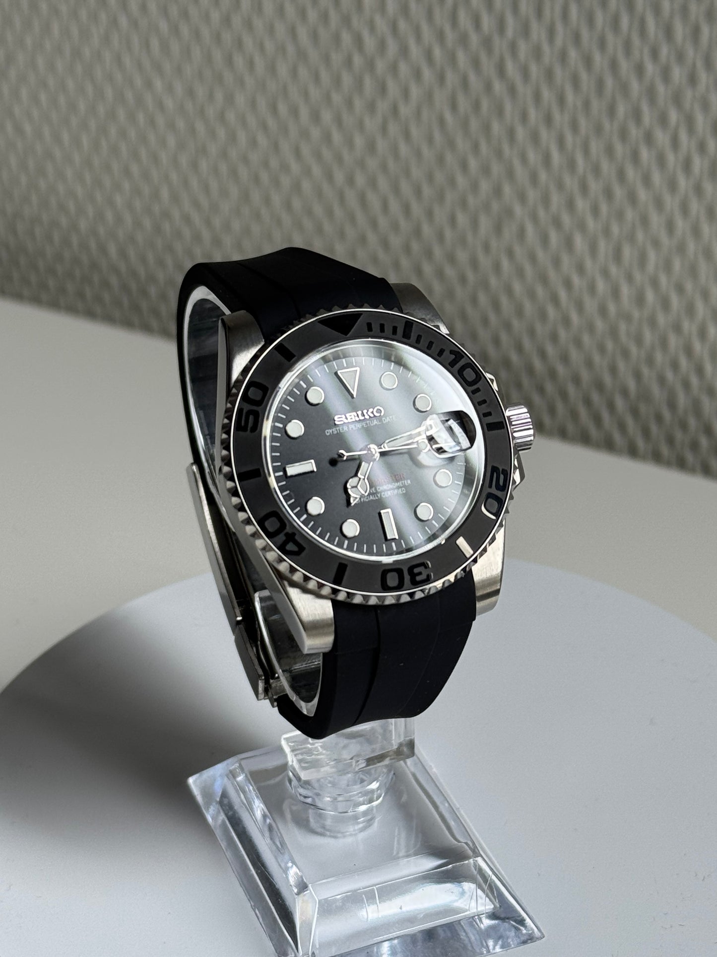 Seikomariner silver black yach master