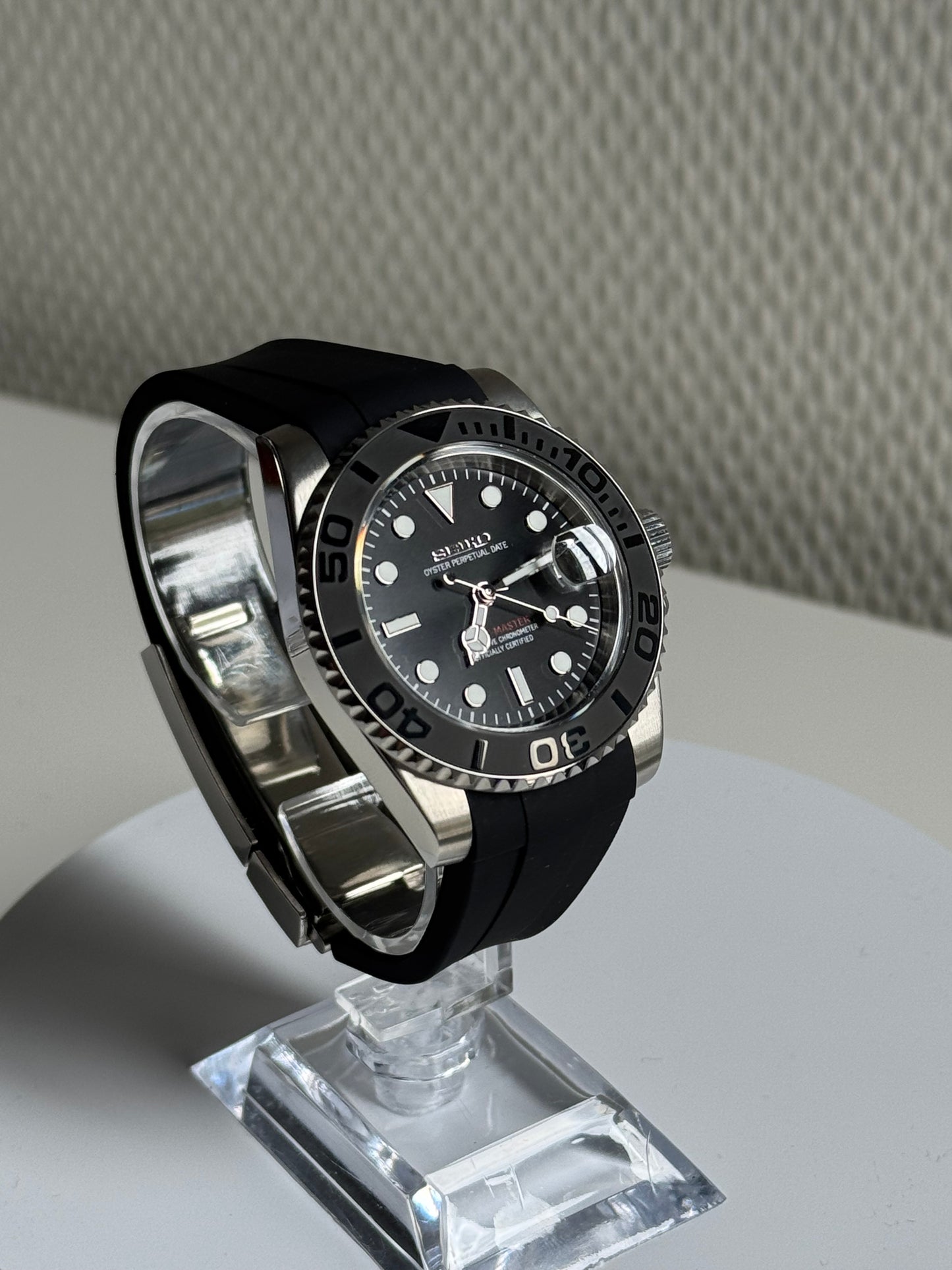 Seikomariner silver black yach master