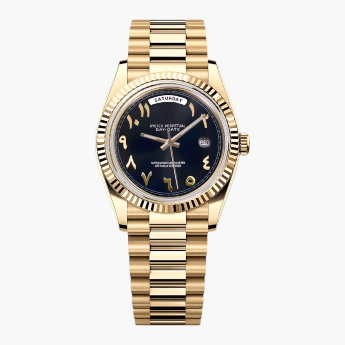 SeikoDate goud zwart arabisch