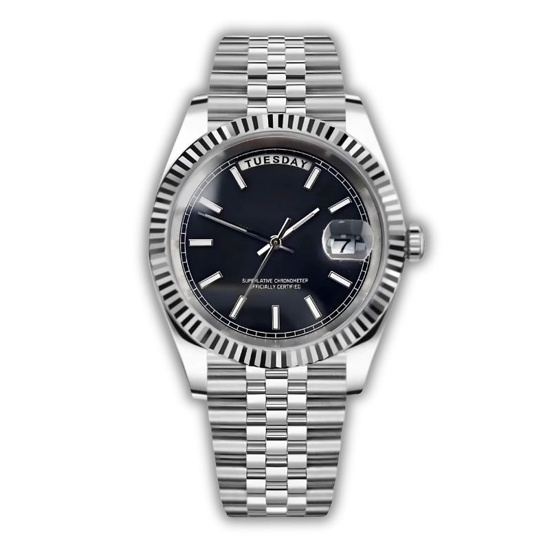 SeikoDate zwart simpel