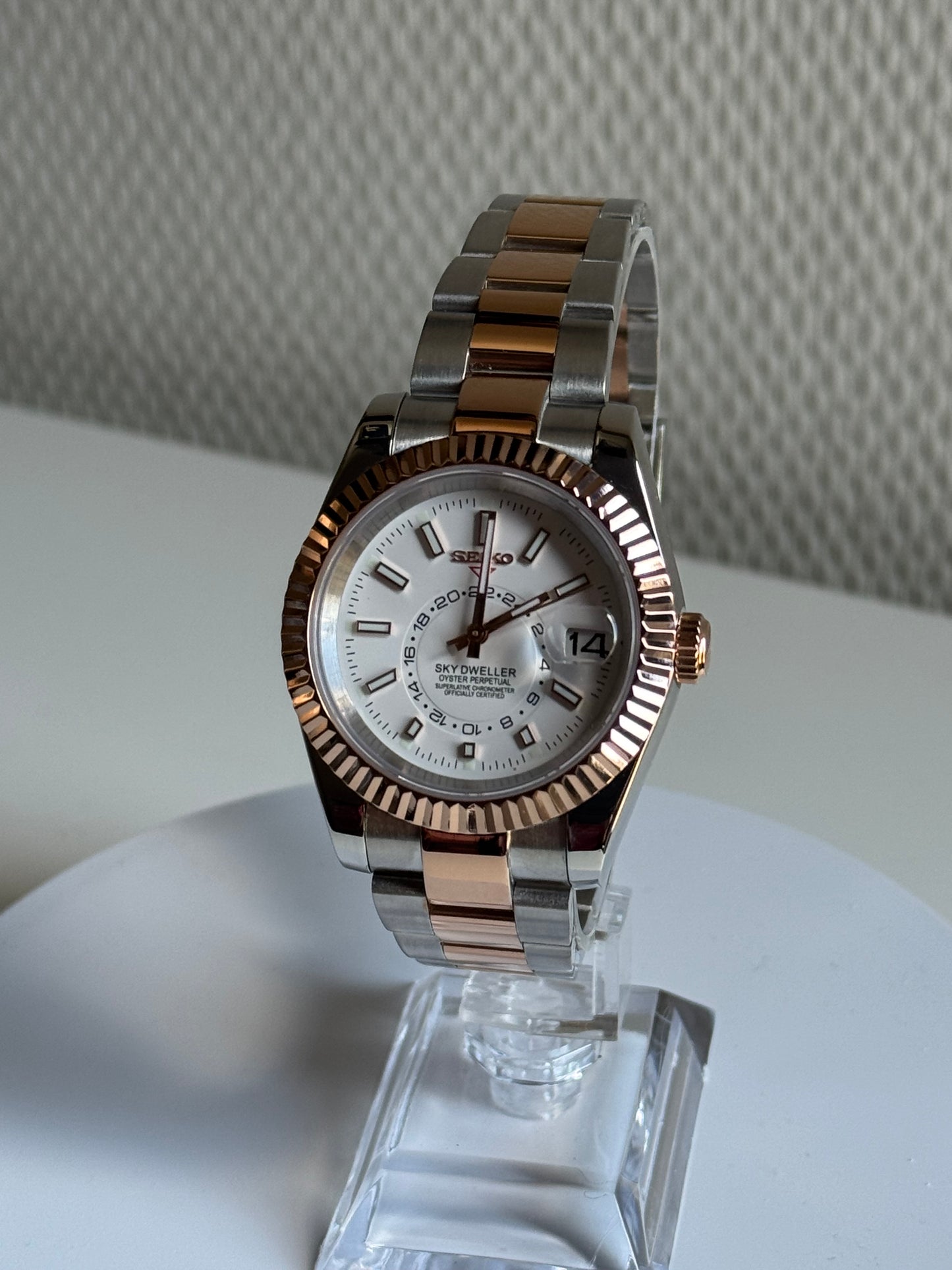 Seikojust | skydweller duo tone rosé goud wit