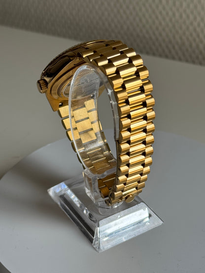Seiko date mint groen goud