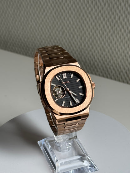 Nautiko rose gold black