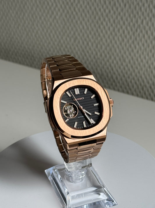 Nautiko rose gold black
