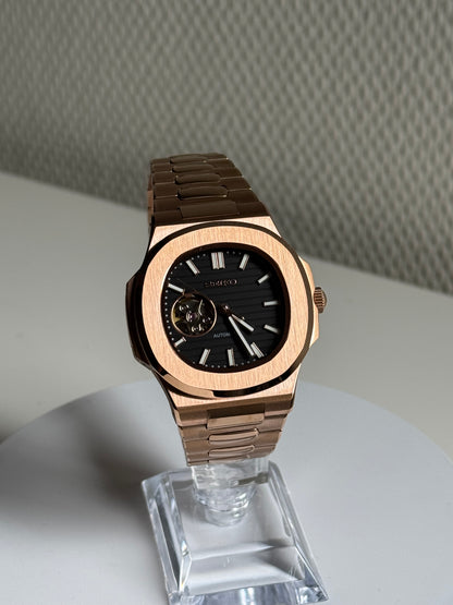 Nautiko rose gold black