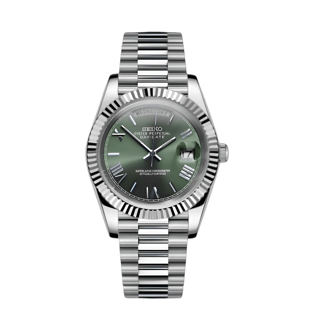Seiko date mint groen