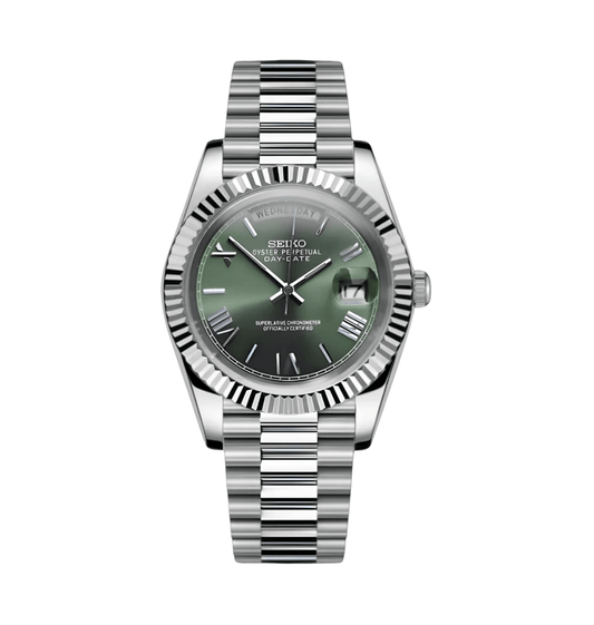 Seiko date mint groen