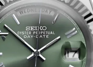 Seiko date groen Arabisch