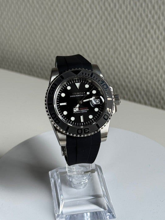 Seikomariner silver black yach master