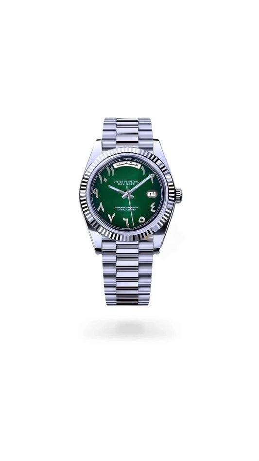 SeikoDate groen arabisch