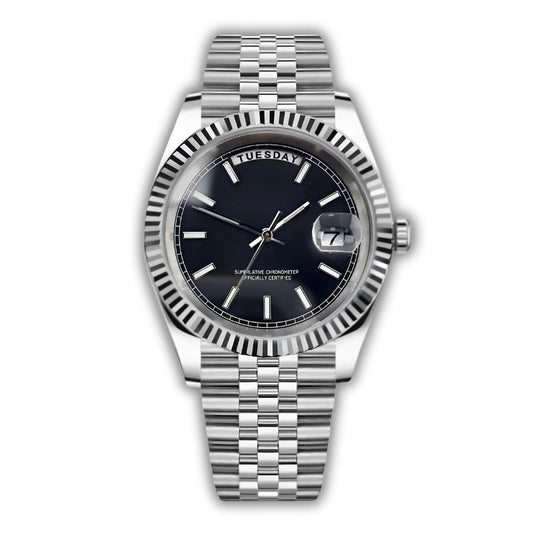 SeikoDate zwart simpel