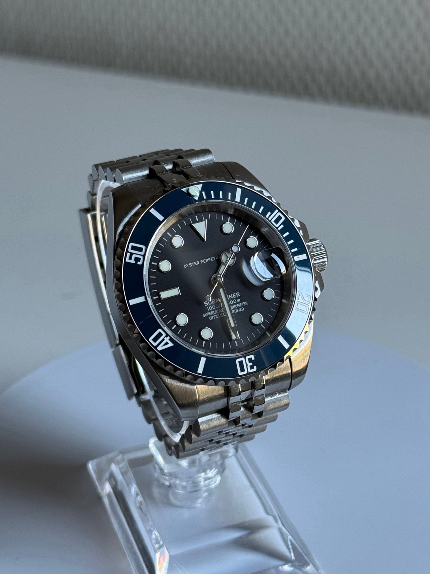 Seikomariner silvery blauw