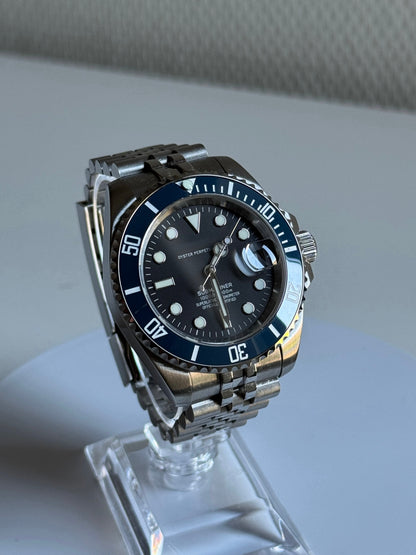 Seikomariner silvery blauw