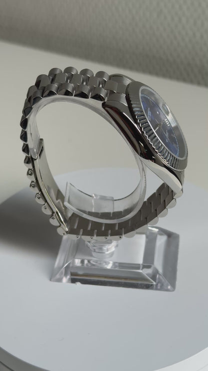 Seiko date blauw